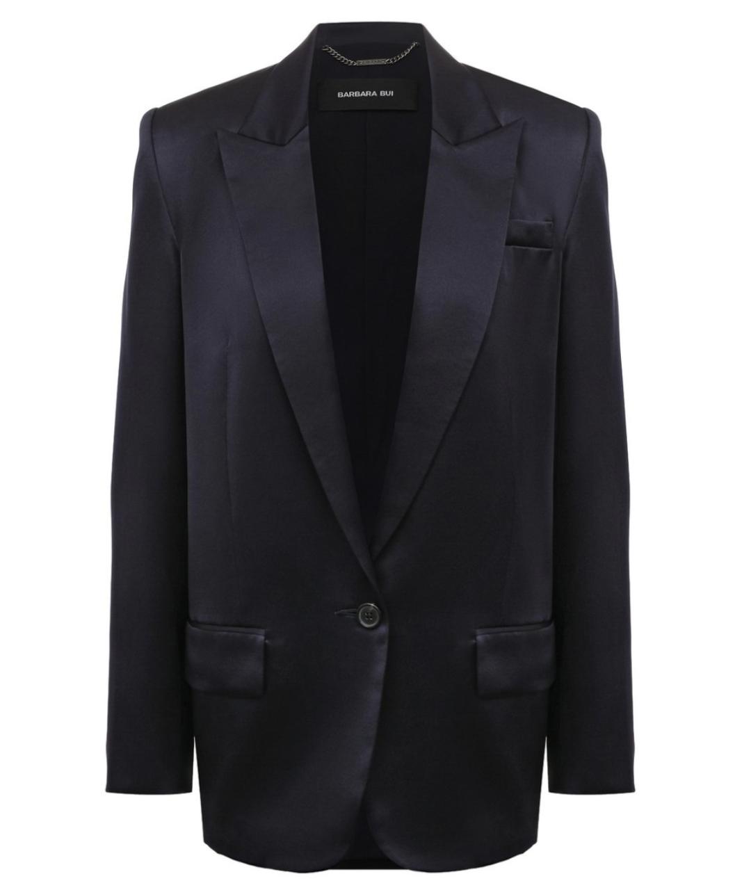 BARBARA BUI Темно-синий шелковый жакет/пиджак, фото 1