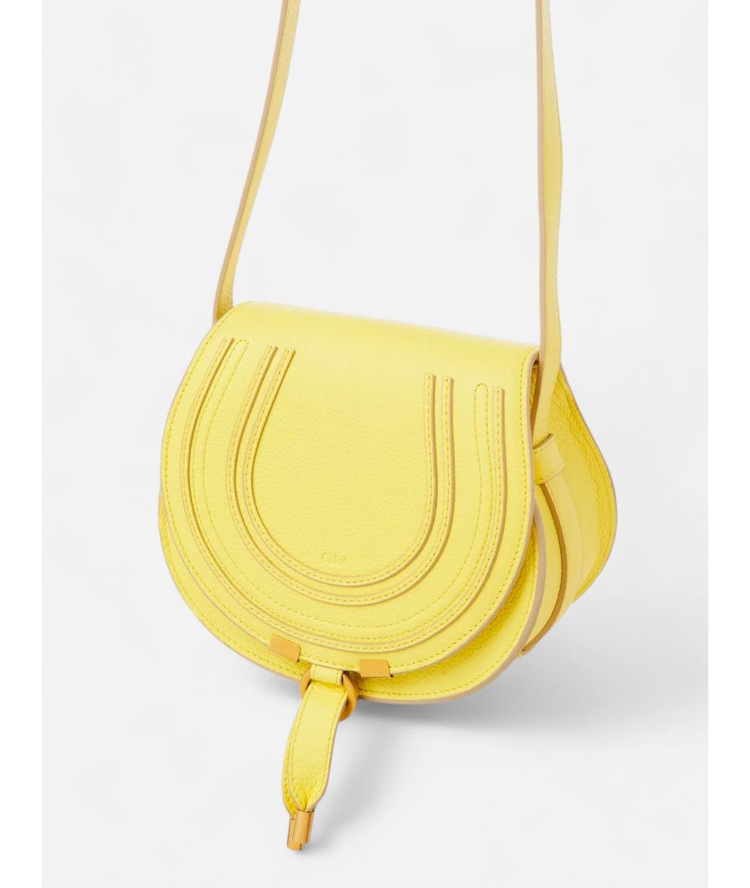 CHLOE Желтая кожаная сумка через плечо, фото 2