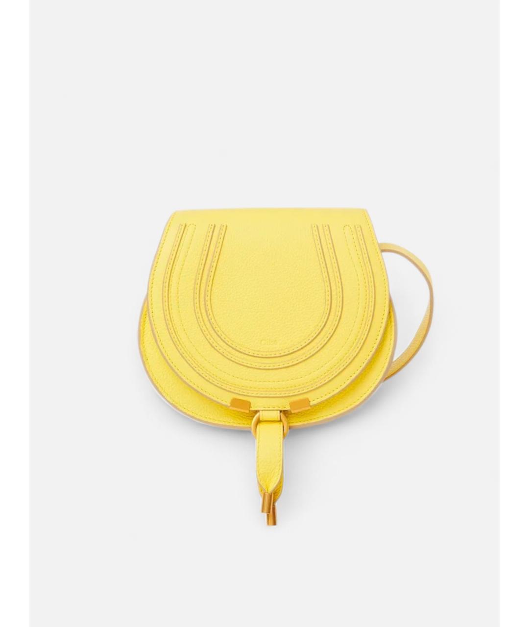 CHLOE Желтая кожаная сумка через плечо, фото 5
