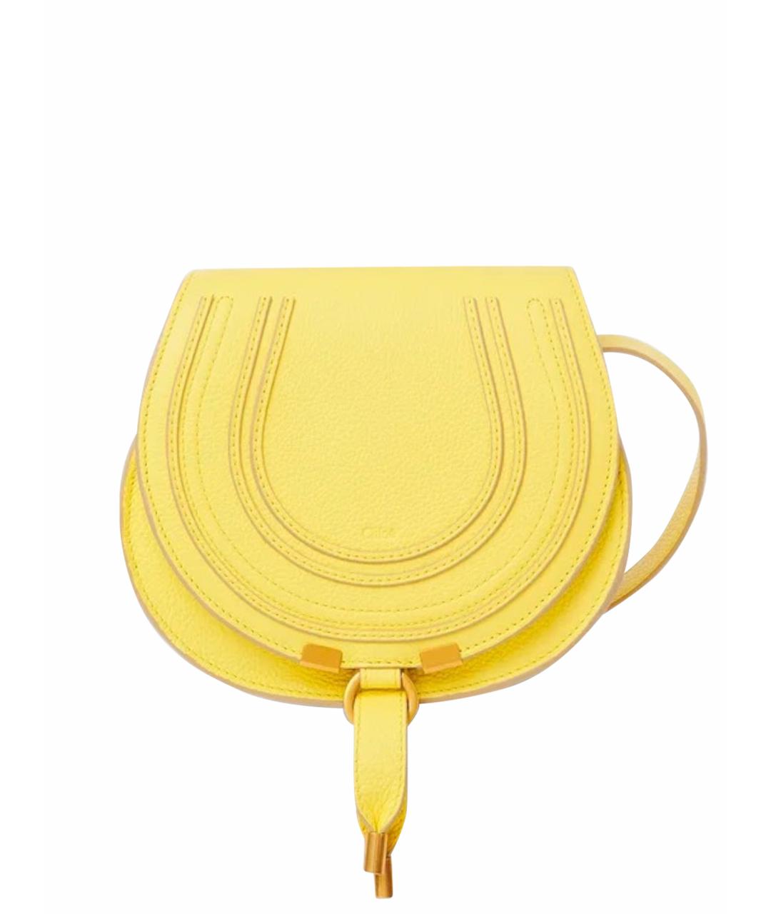 CHLOE Желтая кожаная сумка через плечо, фото 1