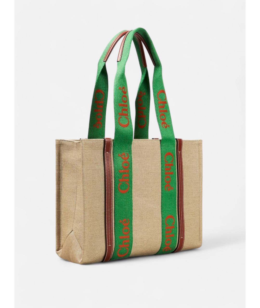 CHLOE Бежевая тканевая сумка тоут, фото 2