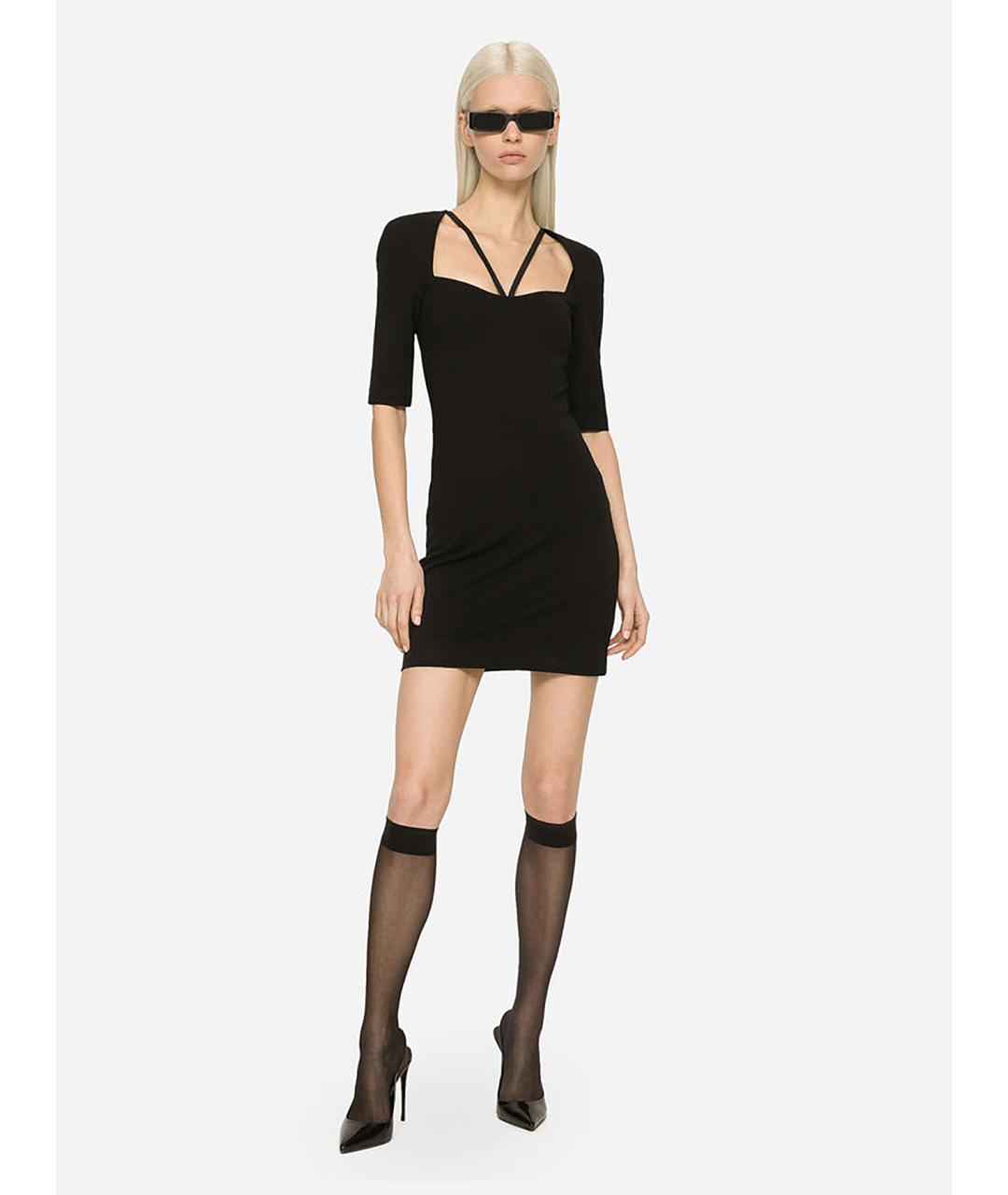 DOLCE&GABBANA Черное повседневное платье, фото 2