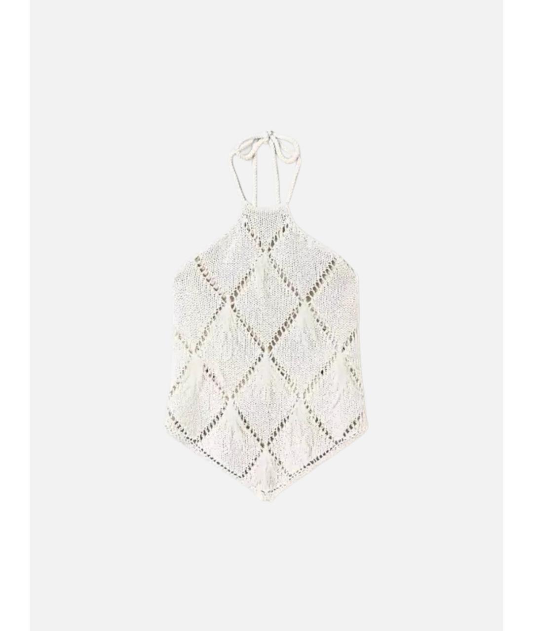 TWIN-SET Бежевая хлопковая майка, фото 7