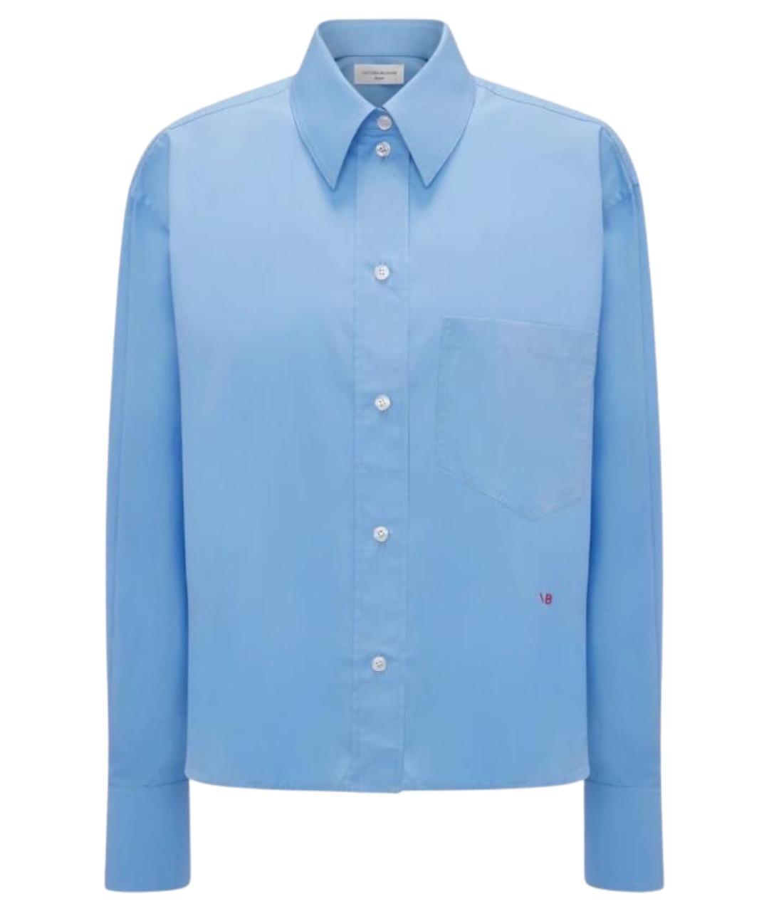 VICTORIA BECKHAM Синяя хлопковая рубашка, фото 1