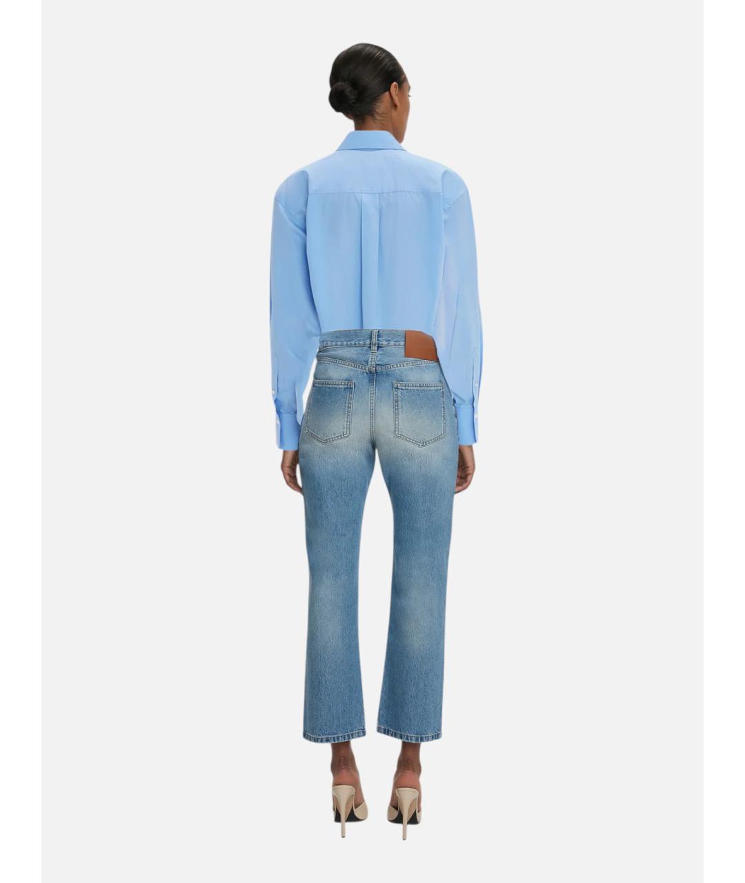 VICTORIA BECKHAM Синяя хлопковая рубашка, фото 4