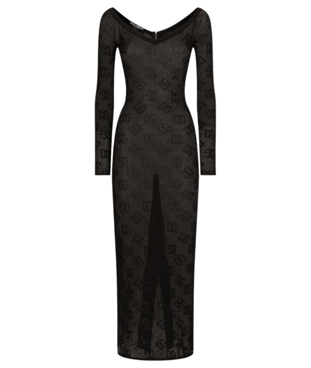 DOLCE&GABBANA Черное вискозное вечернее платье, фото 1