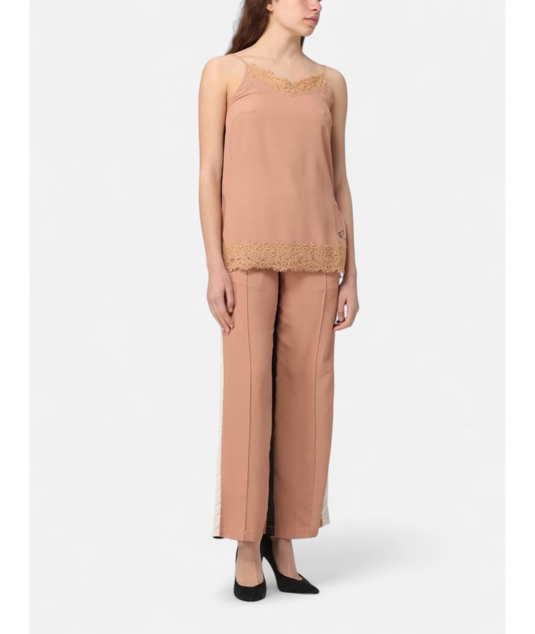 TWIN-SET Бежевая полиэстеровая блузы, фото 2