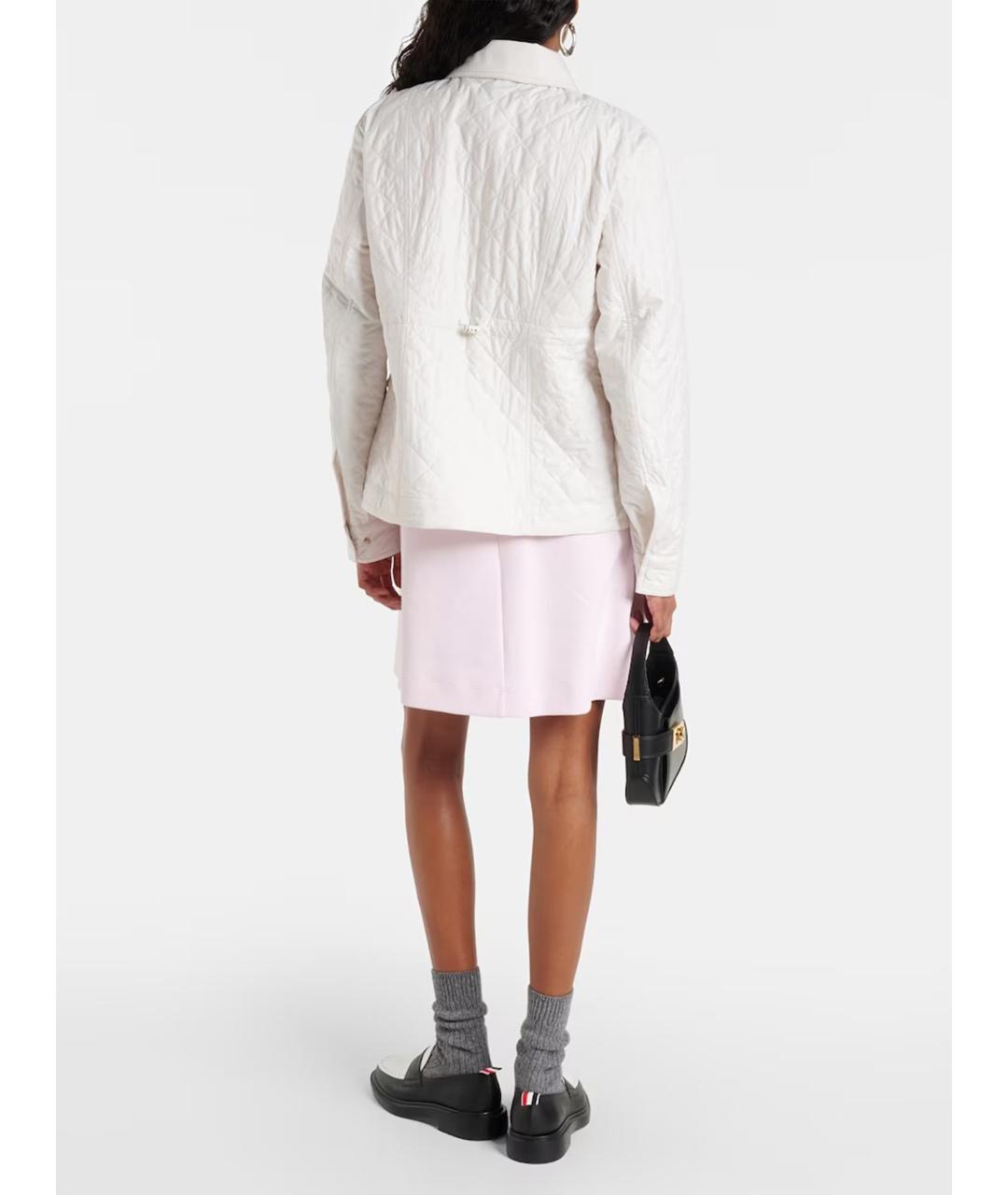 MONCLER Белая полиэстеровая куртка, фото 4
