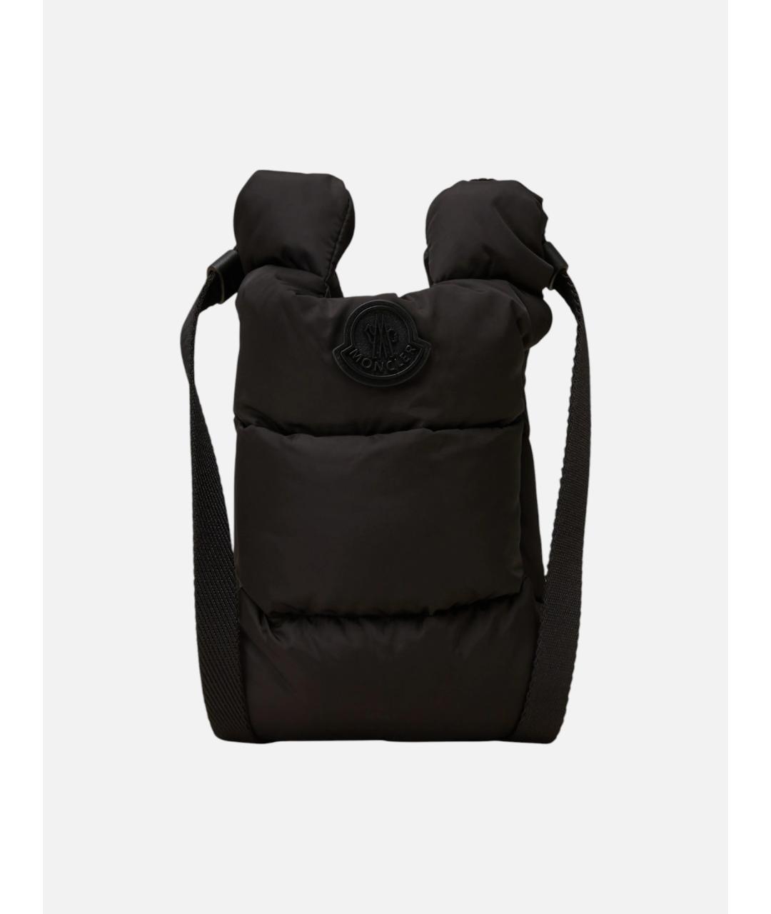 MONCLER Черная синтетическая сумка через плечо, фото 4