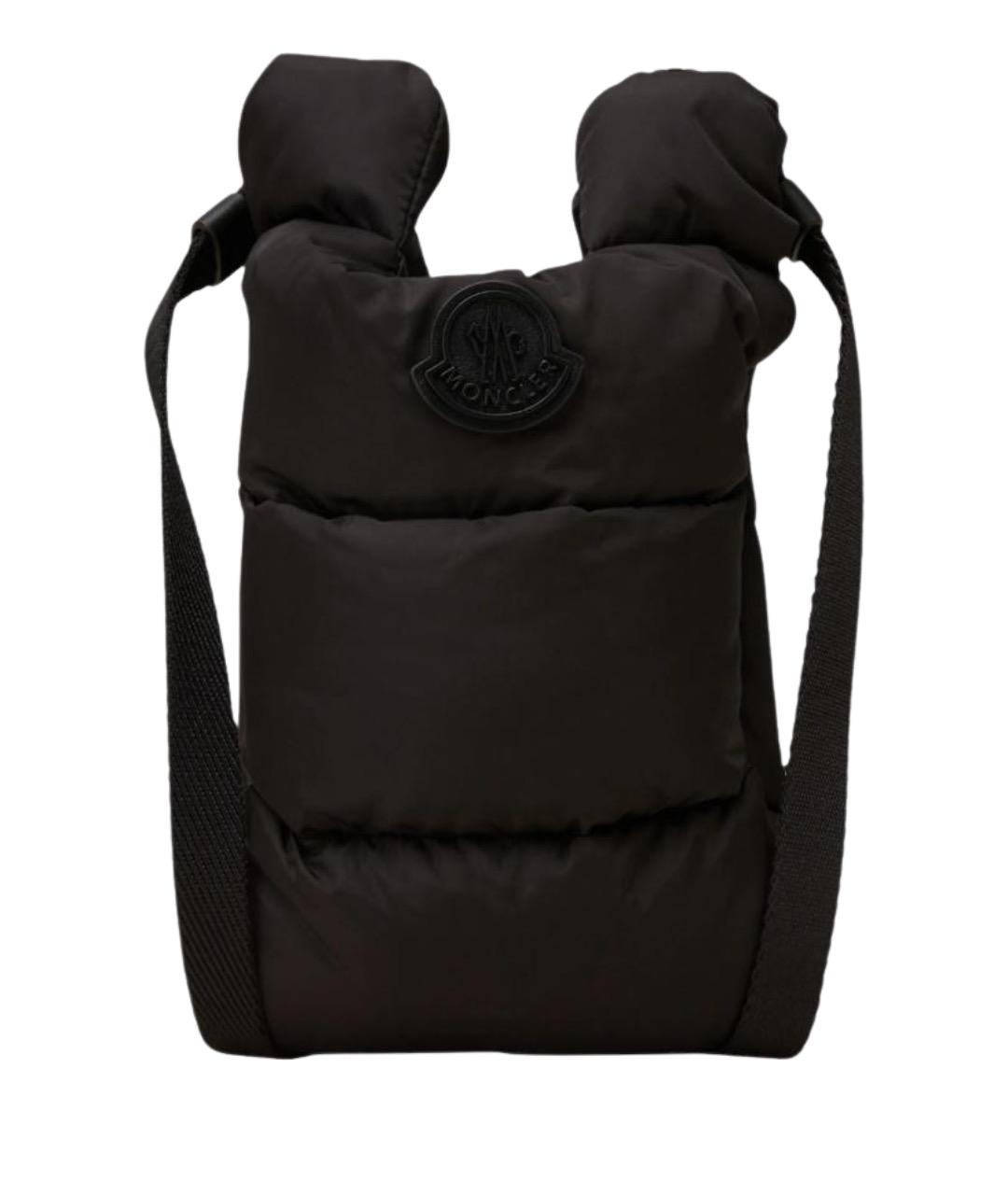 MONCLER Черная синтетическая сумка через плечо, фото 1