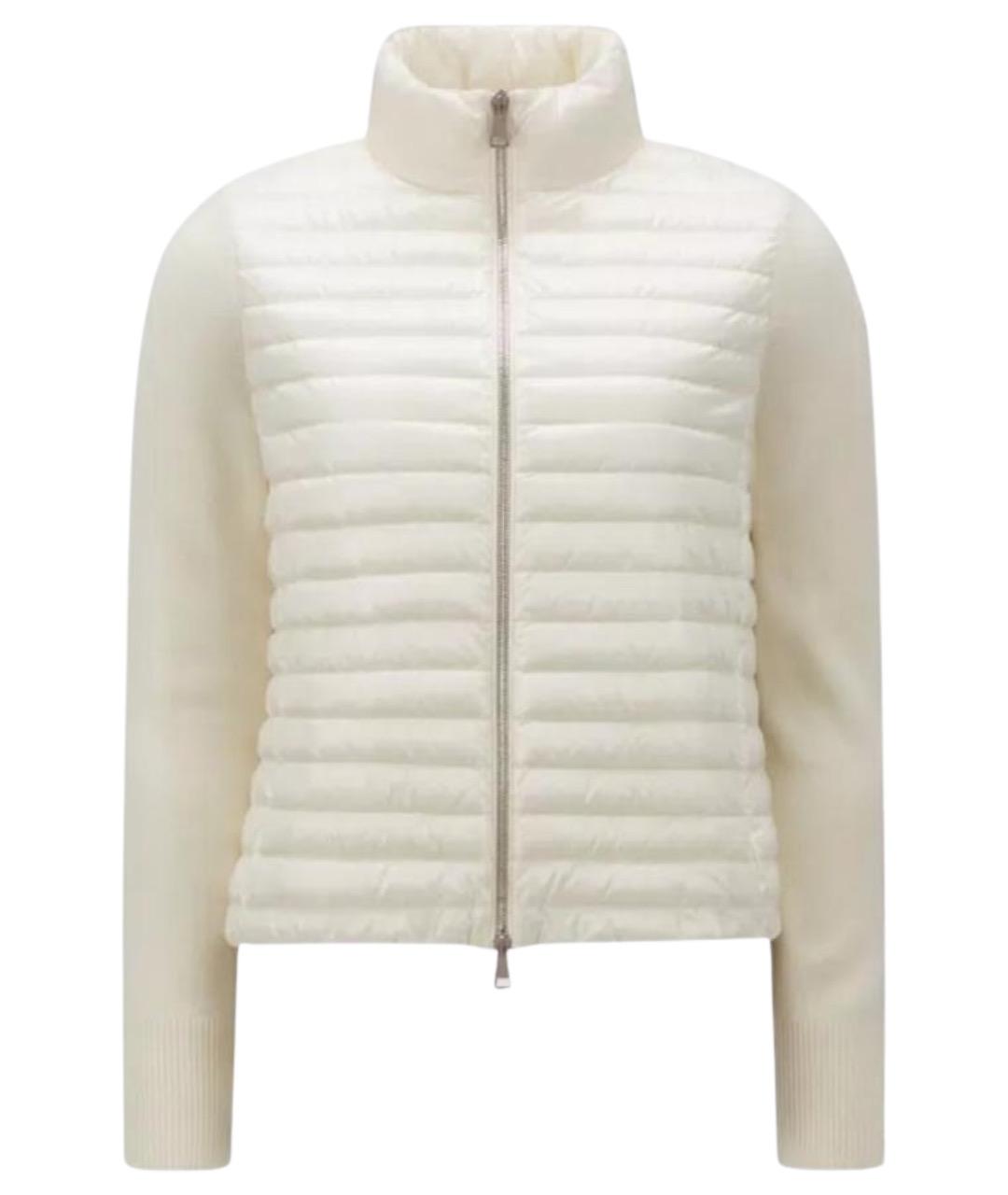 MONCLER Белая полиамидовая куртка, фото 1