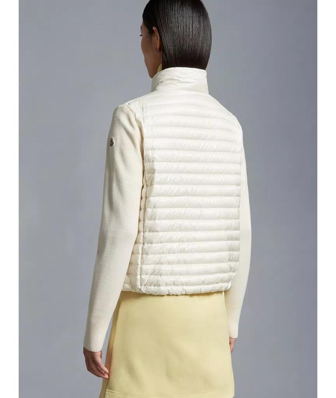 MONCLER Белая полиамидовая куртка, фото 4