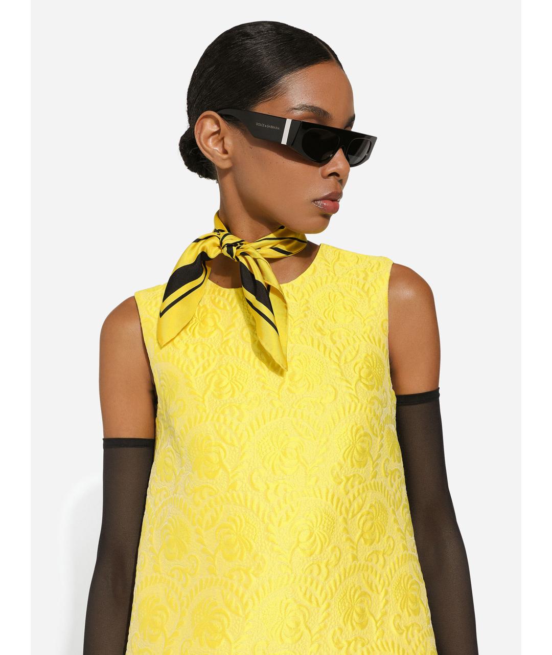 DOLCE&GABBANA Желтое вечернее платье, фото 3