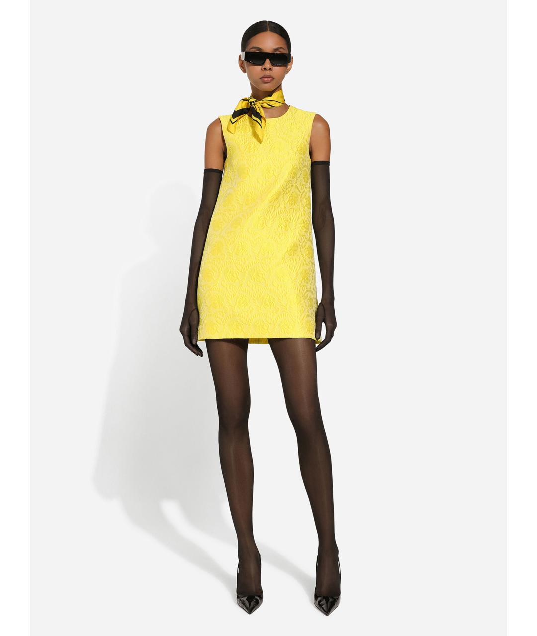 DOLCE&GABBANA Желтое вечернее платье, фото 2