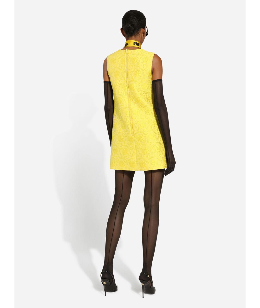 DOLCE&GABBANA Желтое вечернее платье, фото 4