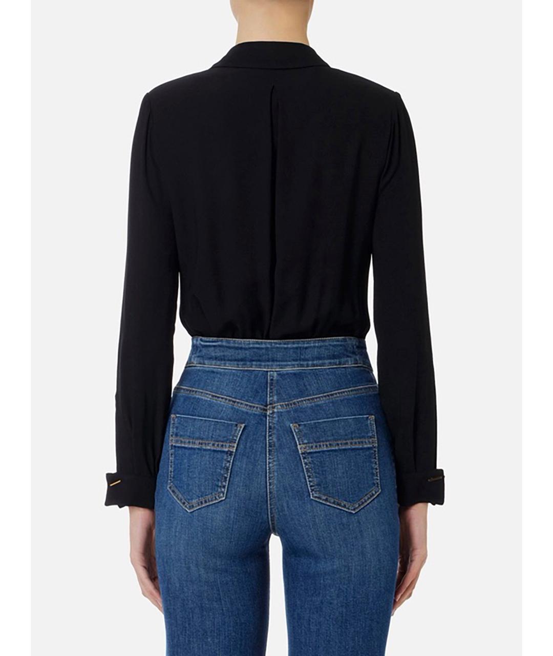 ELISABETTA FRANCHI Черная вискозная рубашка, фото 3