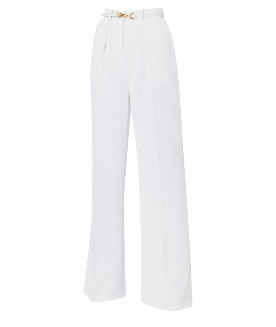 ELISABETTA FRANCHI Белые брюки широкие, фото 1