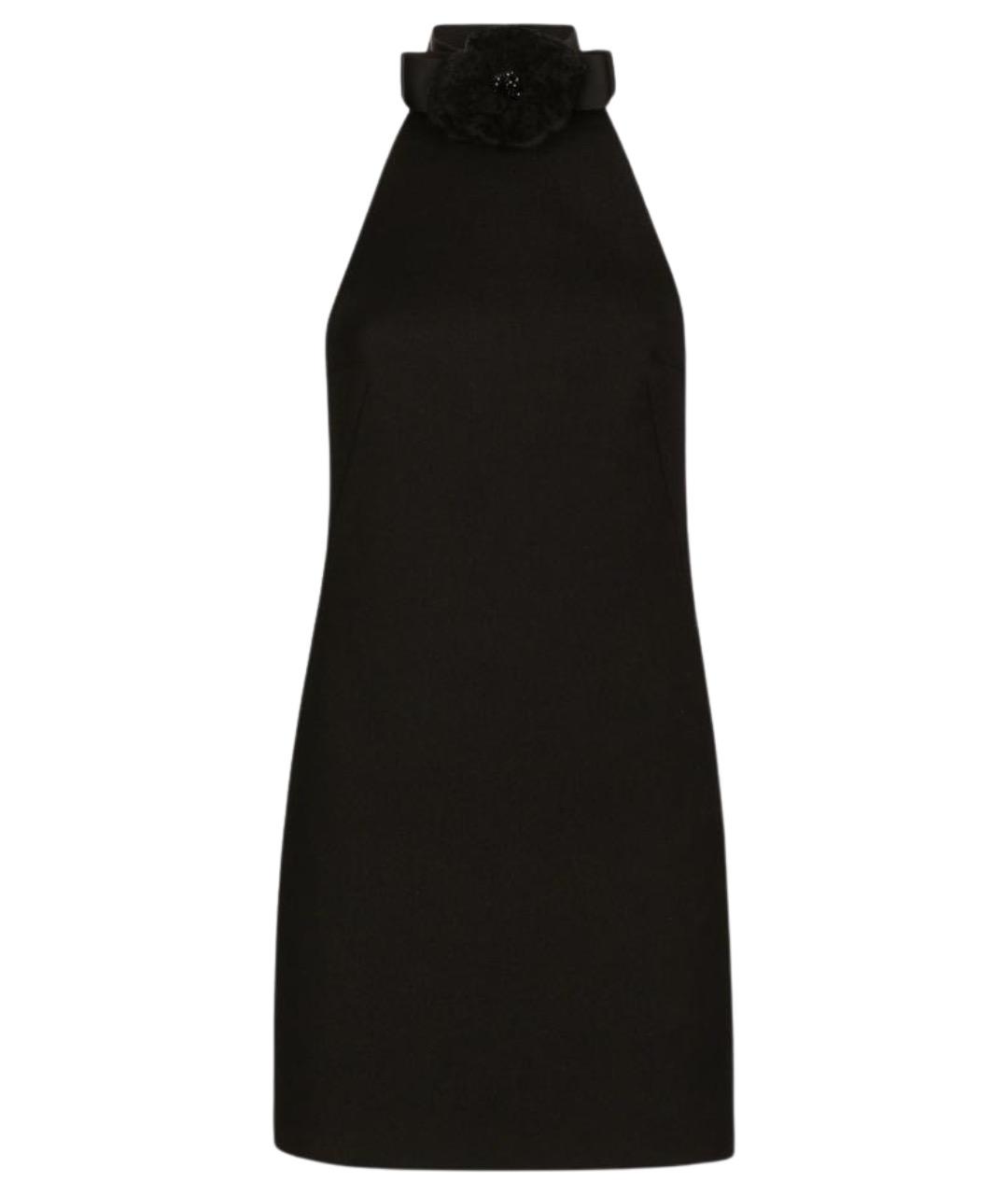 DOLCE&GABBANA Черное шерстяное повседневное платье, фото 1