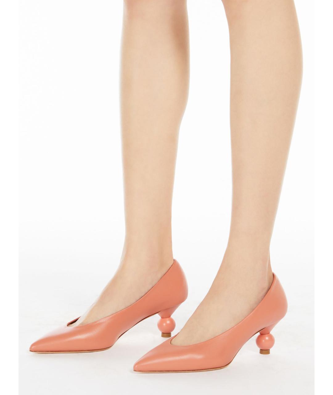 WEEKEND MAX MARA Розовые кожаные туфли, фото 5