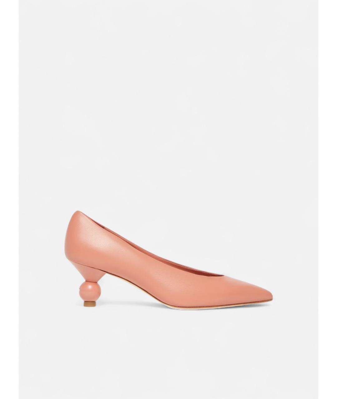 WEEKEND MAX MARA Розовые кожаные туфли, фото 6