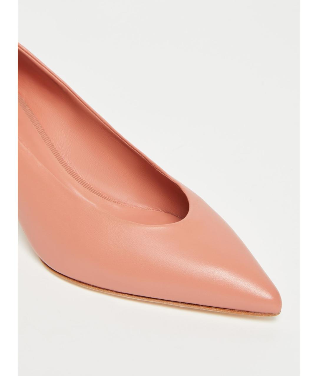 WEEKEND MAX MARA Розовые кожаные туфли, фото 3