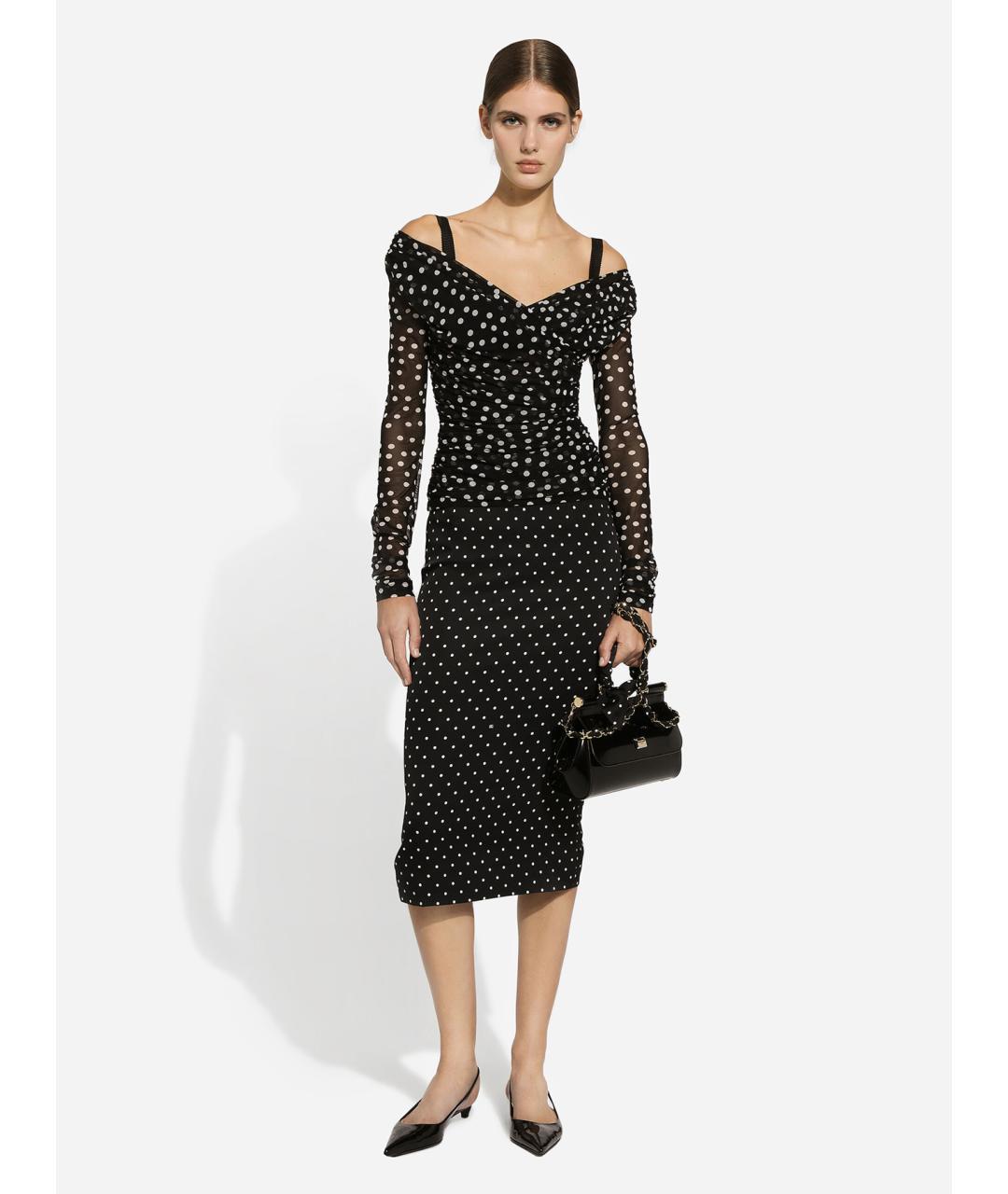 DOLCE&GABBANA Черная вискозная блузы, фото 2