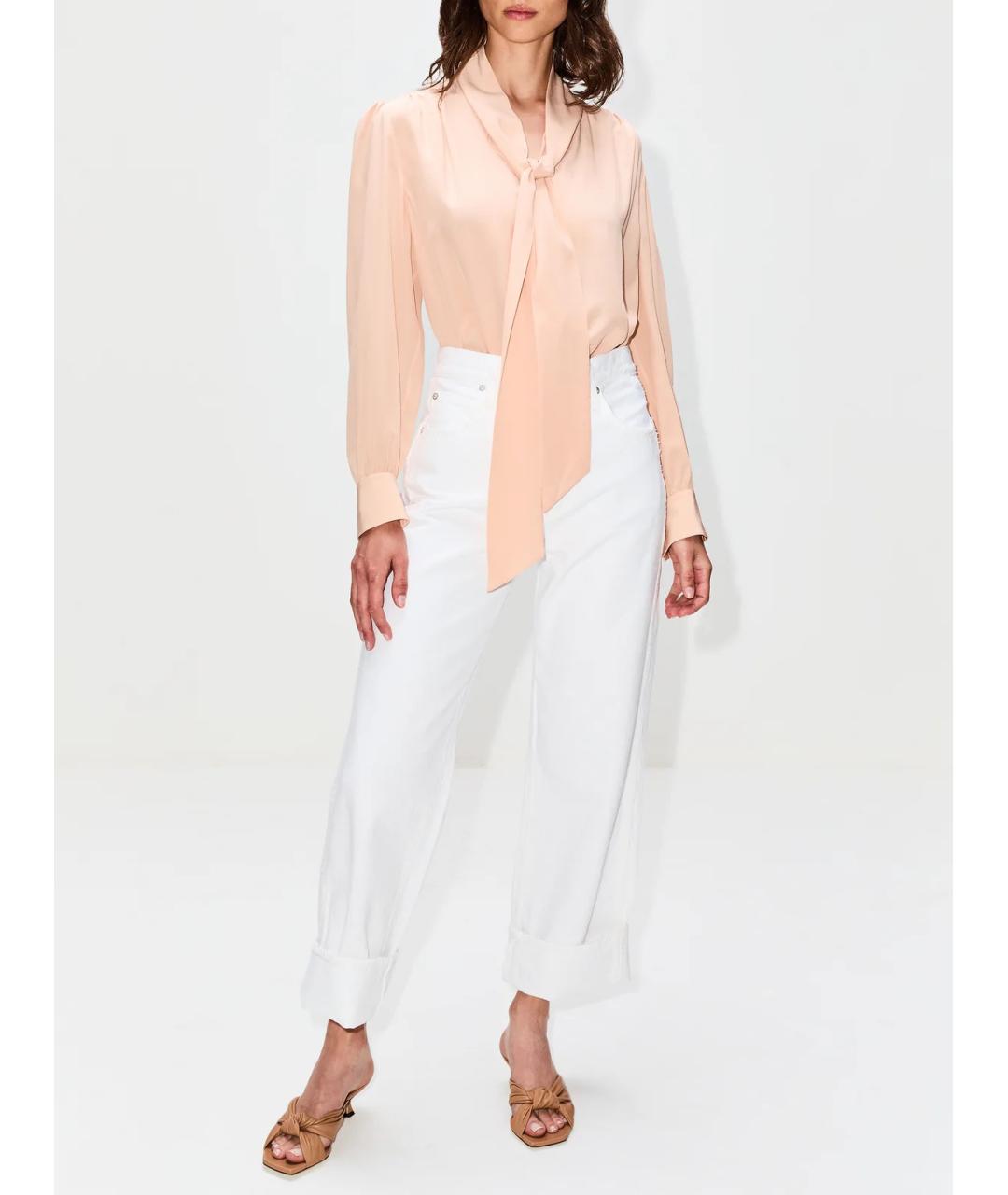 CHLOE Розовая шелковая блузы, фото 2