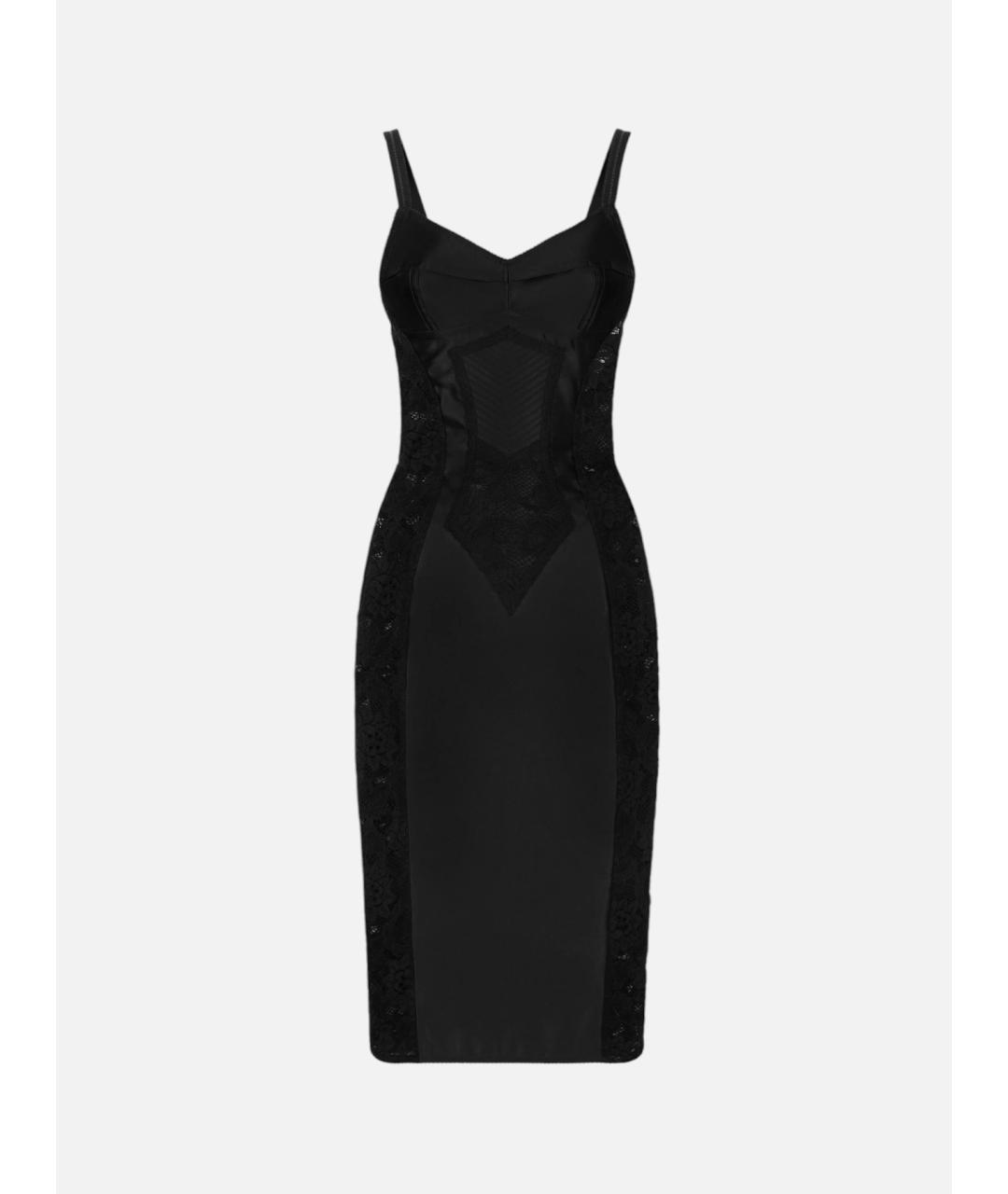 DOLCE&GABBANA Черное полиамидовое вечернее платье, фото 5
