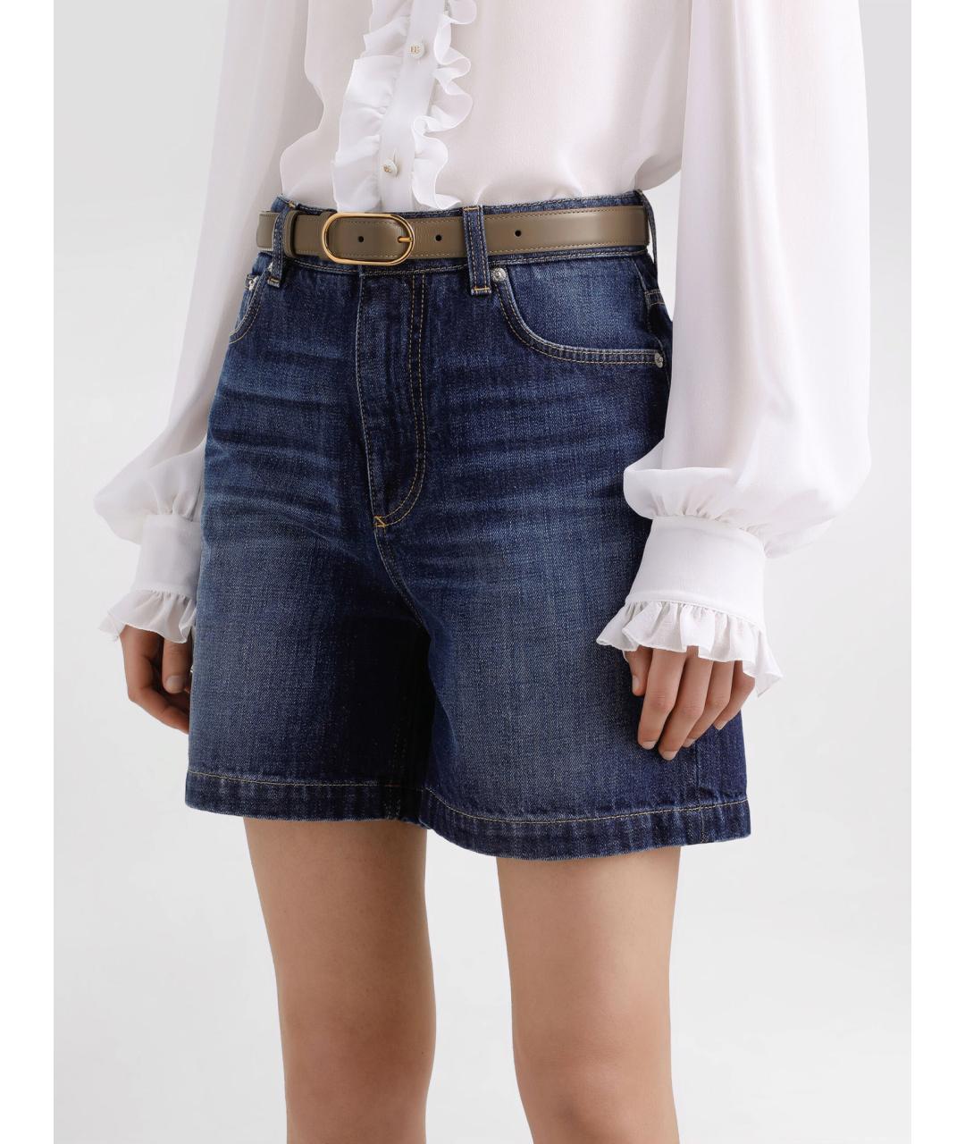 DOLCE&GABBANA Хаки кожаный ремень, фото 2