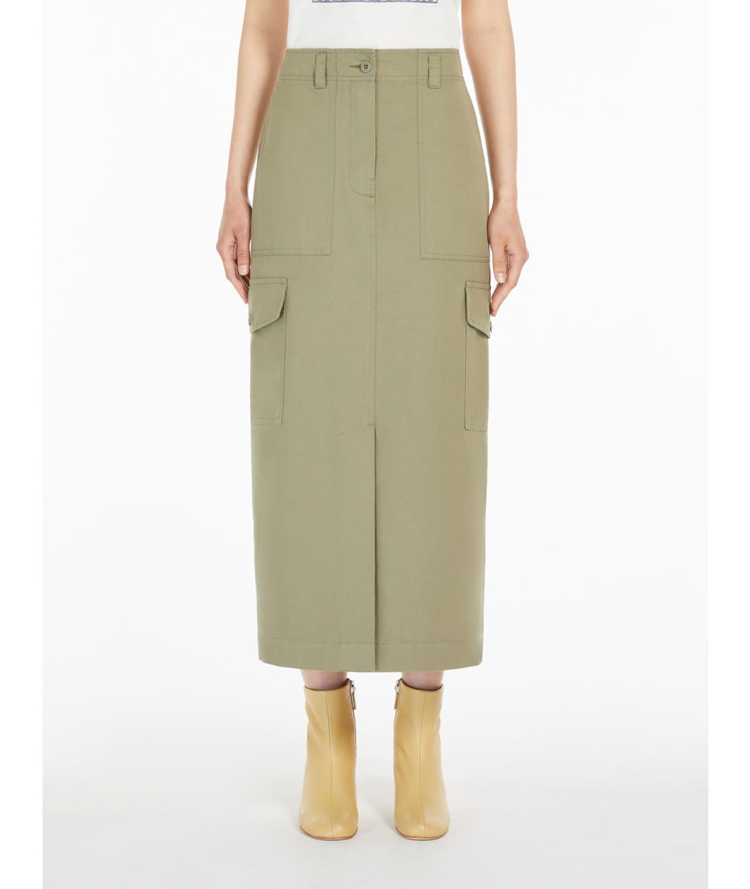 WEEKEND MAX MARA Хлопковая юбка миди, фото 3