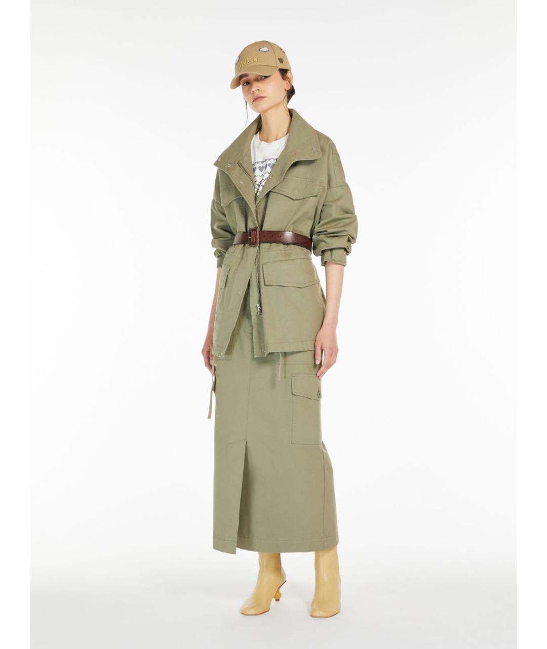 WEEKEND MAX MARA Хлопковая юбка миди, фото 2