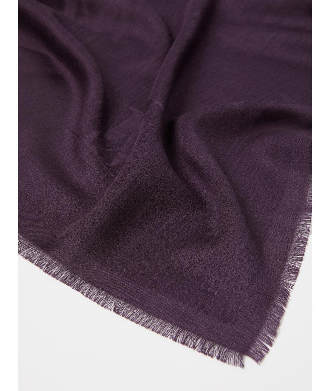 MAX MARA Фиолетовый шерстяной шарф, фото 4