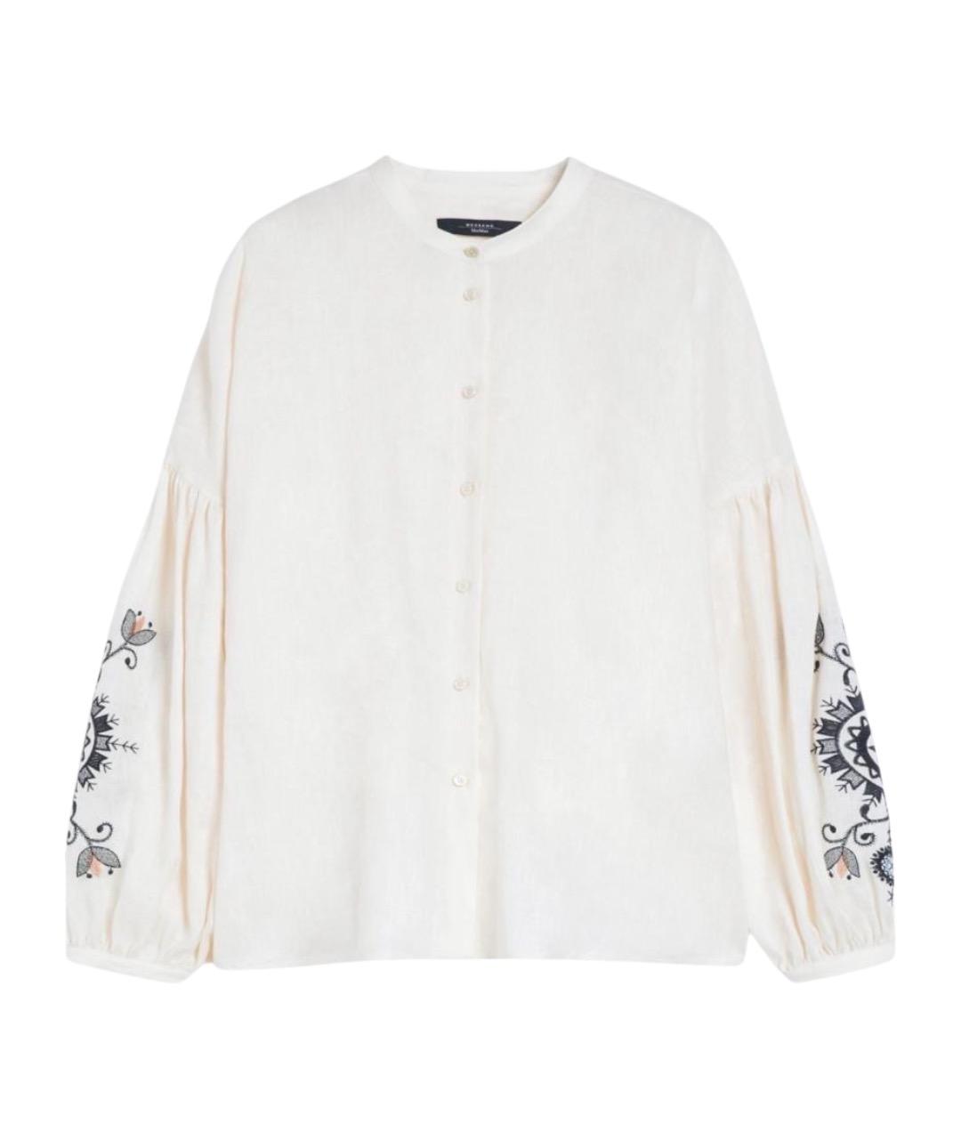 WEEKEND MAX MARA Белая льняная рубашка, фото 1