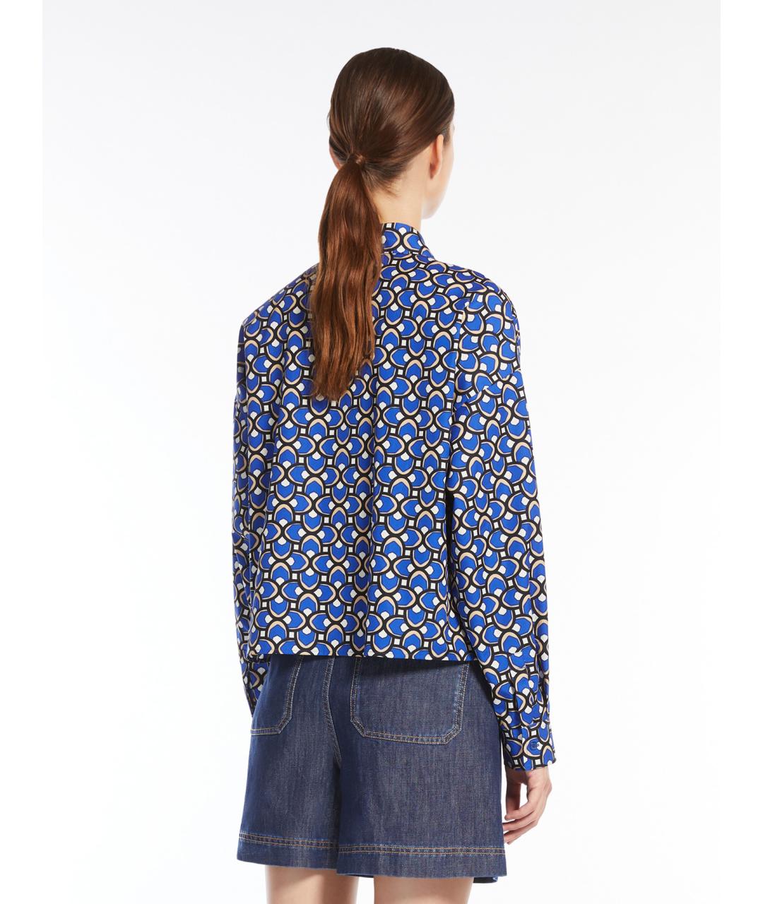 WEEKEND MAX MARA Синяя хлопковая рубашка, фото 4