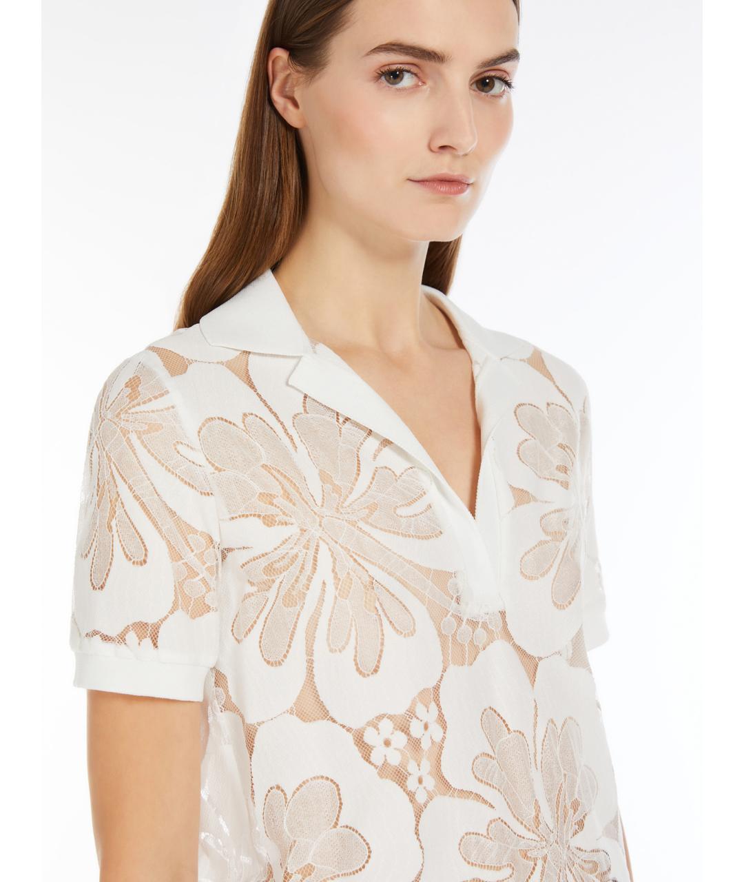 MAX MARA STUDIO Белая вискозная блузы, фото 5