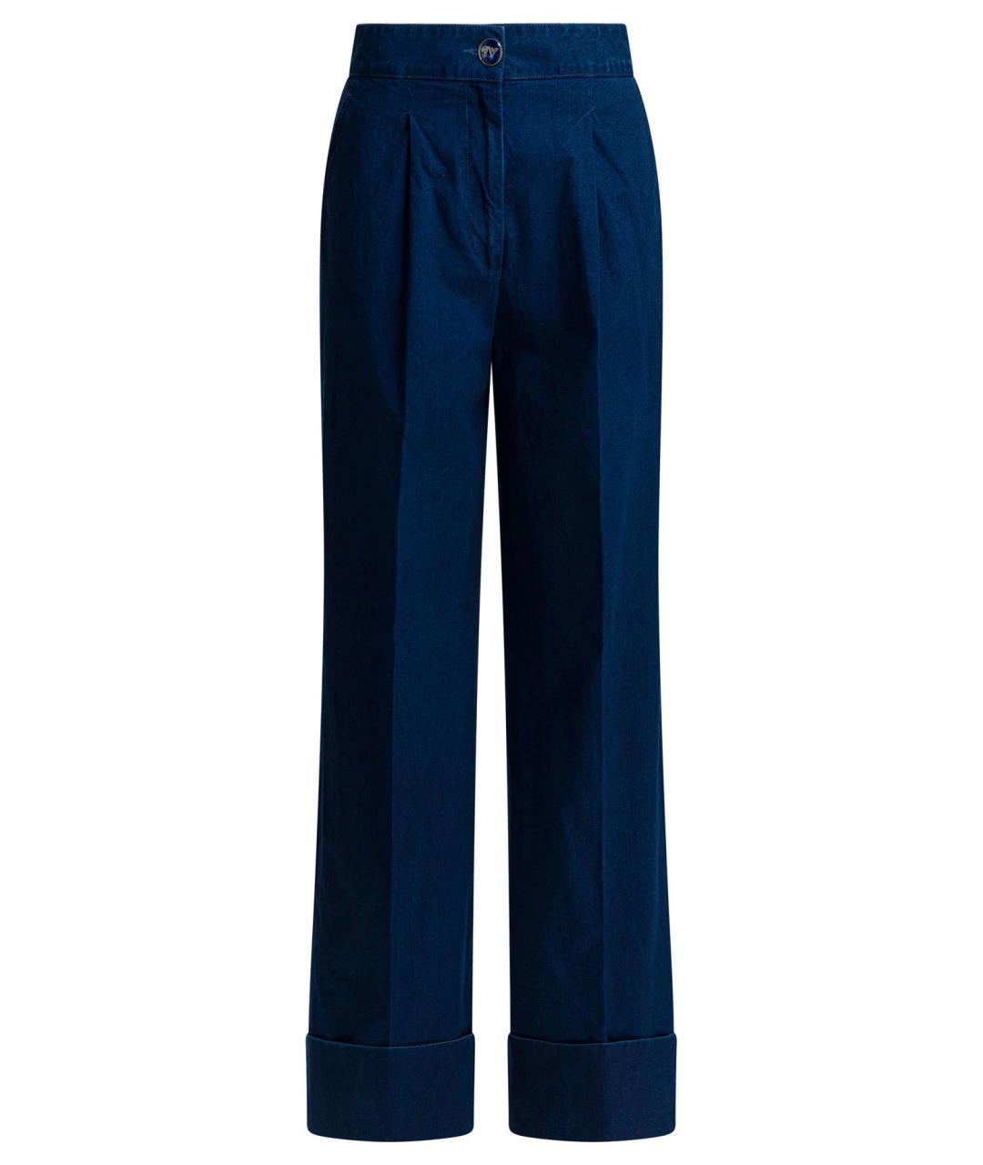 VALENTINO Синие хлопковые прямые джинсы, фото 1