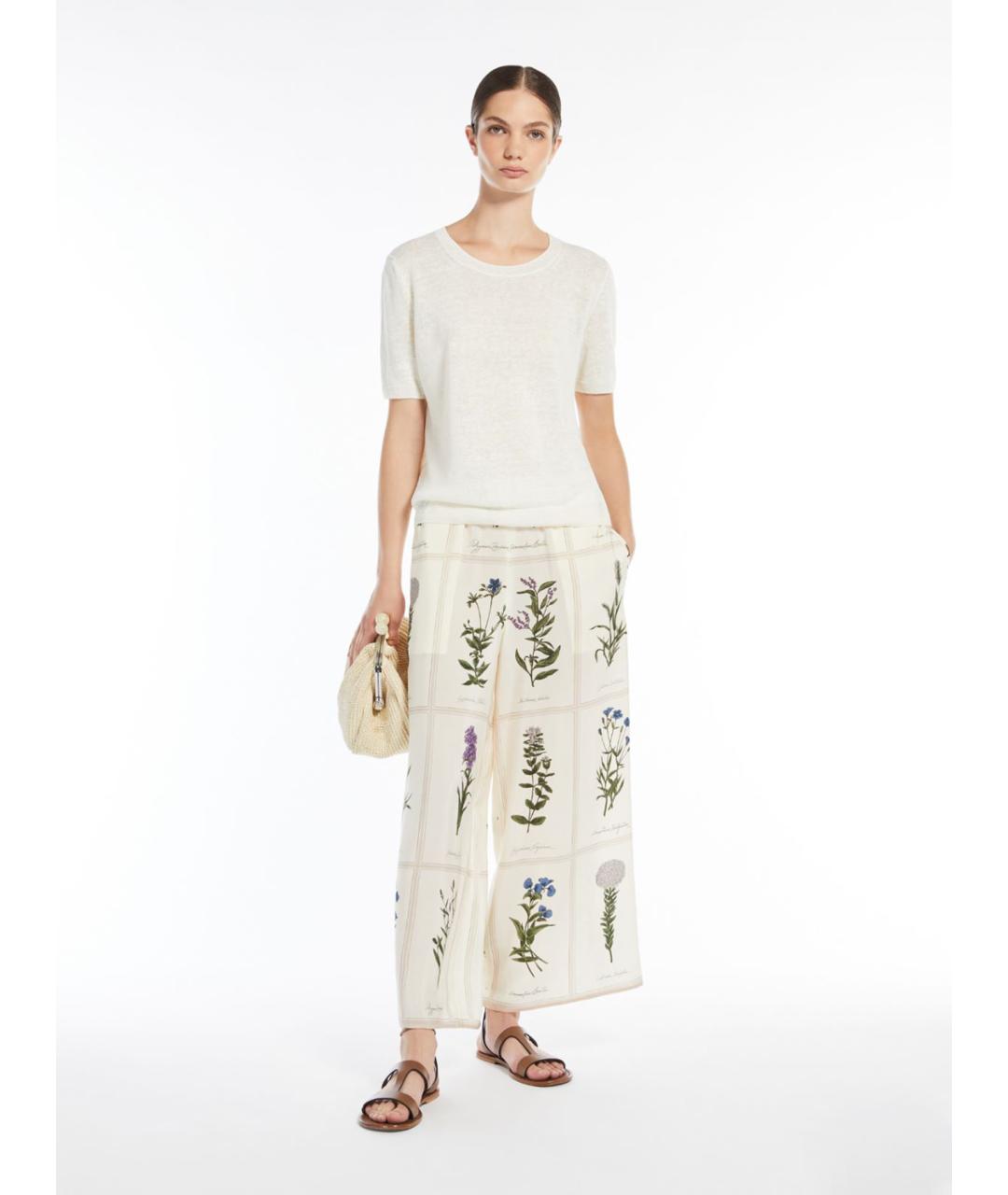 WEEKEND MAX MARA Мульти шелковые брюки широкие, фото 2