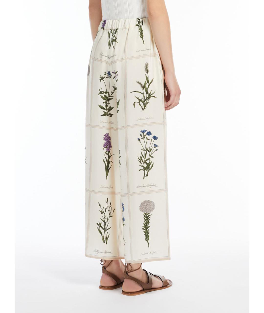 WEEKEND MAX MARA Мульти шелковые брюки широкие, фото 3