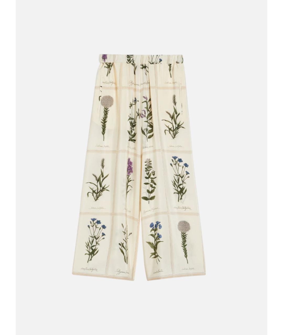 WEEKEND MAX MARA Мульти шелковые брюки широкие, фото 5