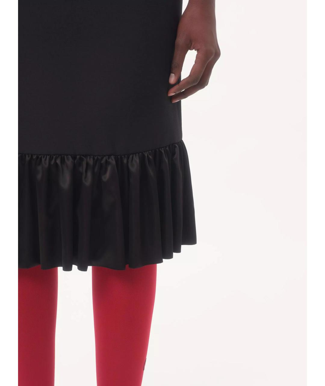 VALENTINO Черная шерстяная юбка миди, фото 3