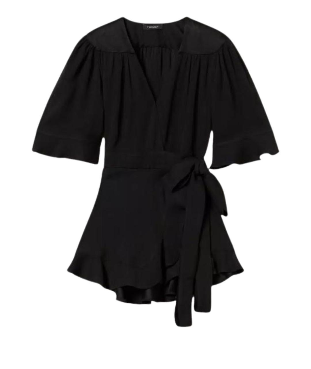 TWIN-SET Черная вискозная блузы, фото 1