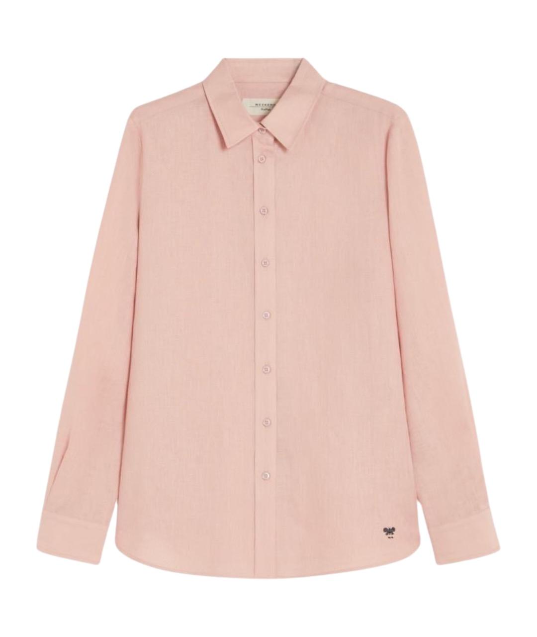 WEEKEND MAX MARA Розовая льняная рубашка, фото 1
