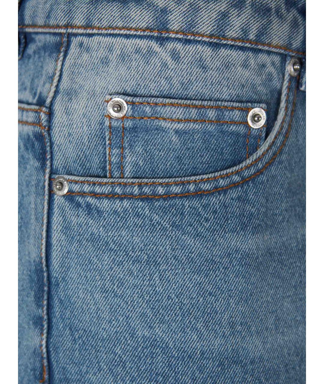 Ami Paris Синие хлопковые прямые джинсы, фото 4