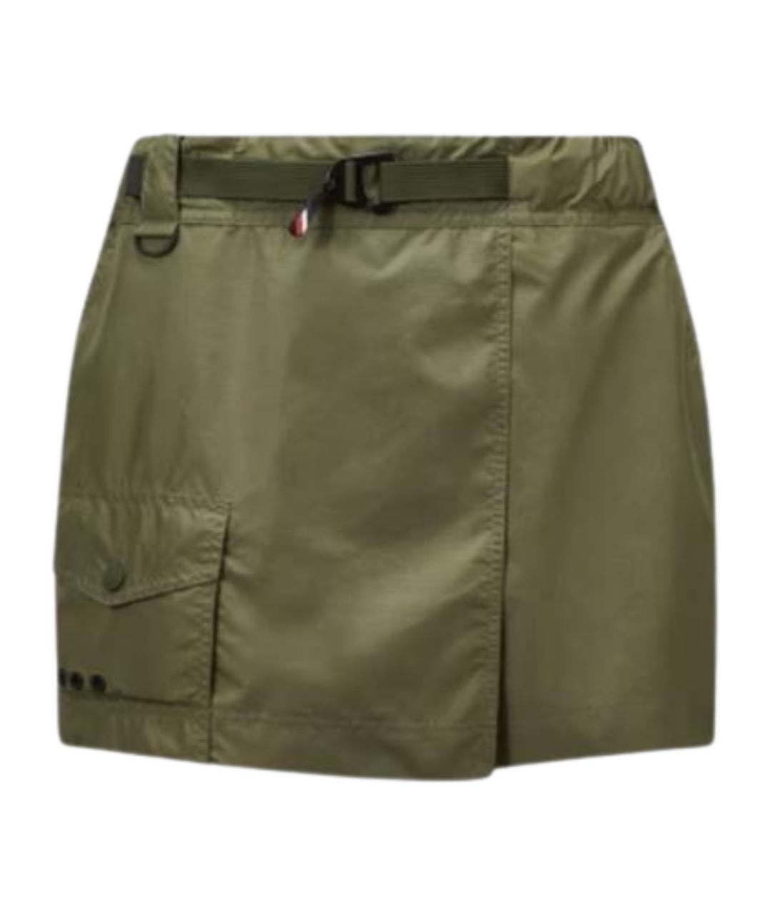 MONCLER Хаки полиэстеровые шорты, фото 1