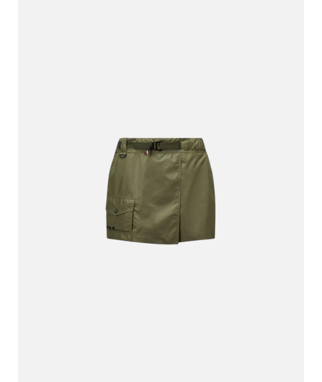 MONCLER Хаки полиэстеровые шорты, фото 5