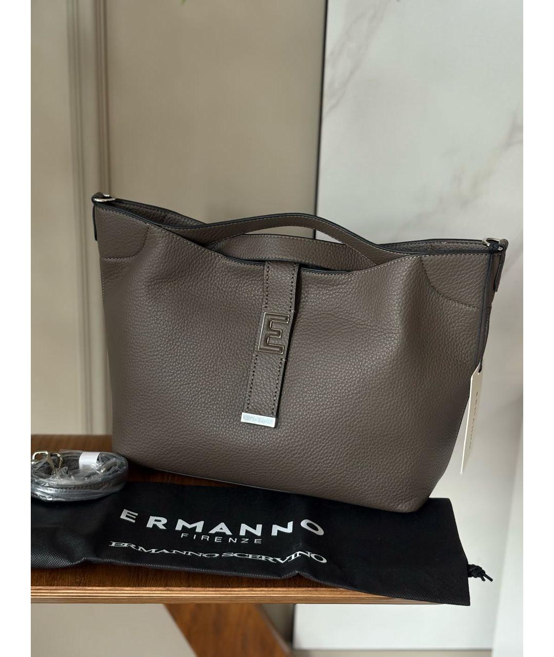 ERMANNO FIRENZE Белая сумка тоут из искусственной кожи, фото 7