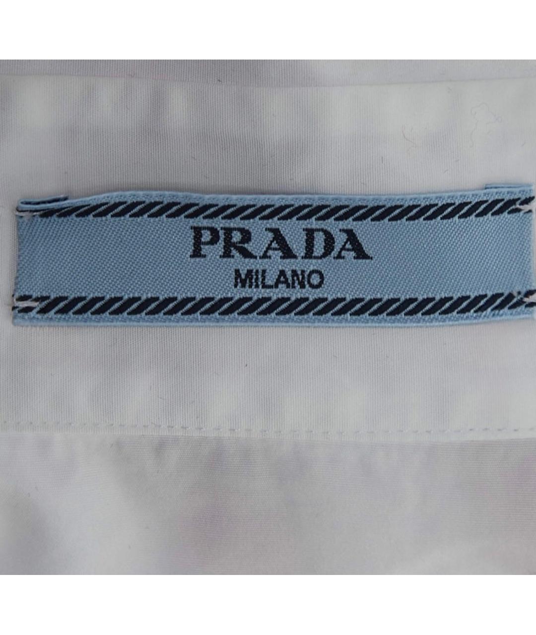 PRADA Белая хлопковая рубашка, фото 3