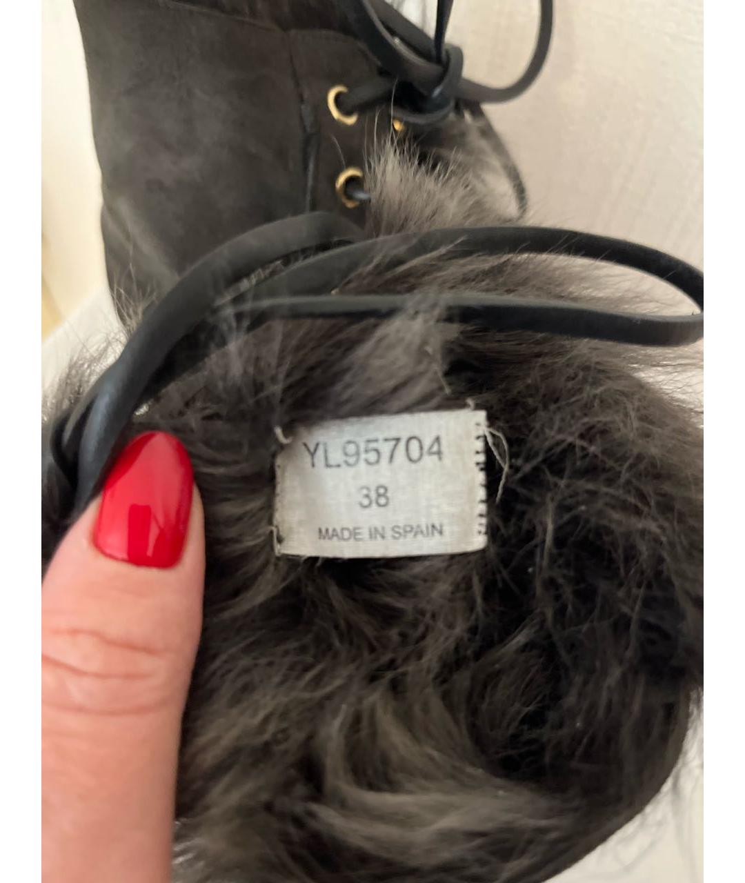 STUART WEITZMAN Серые замшевые ботинки, фото 5