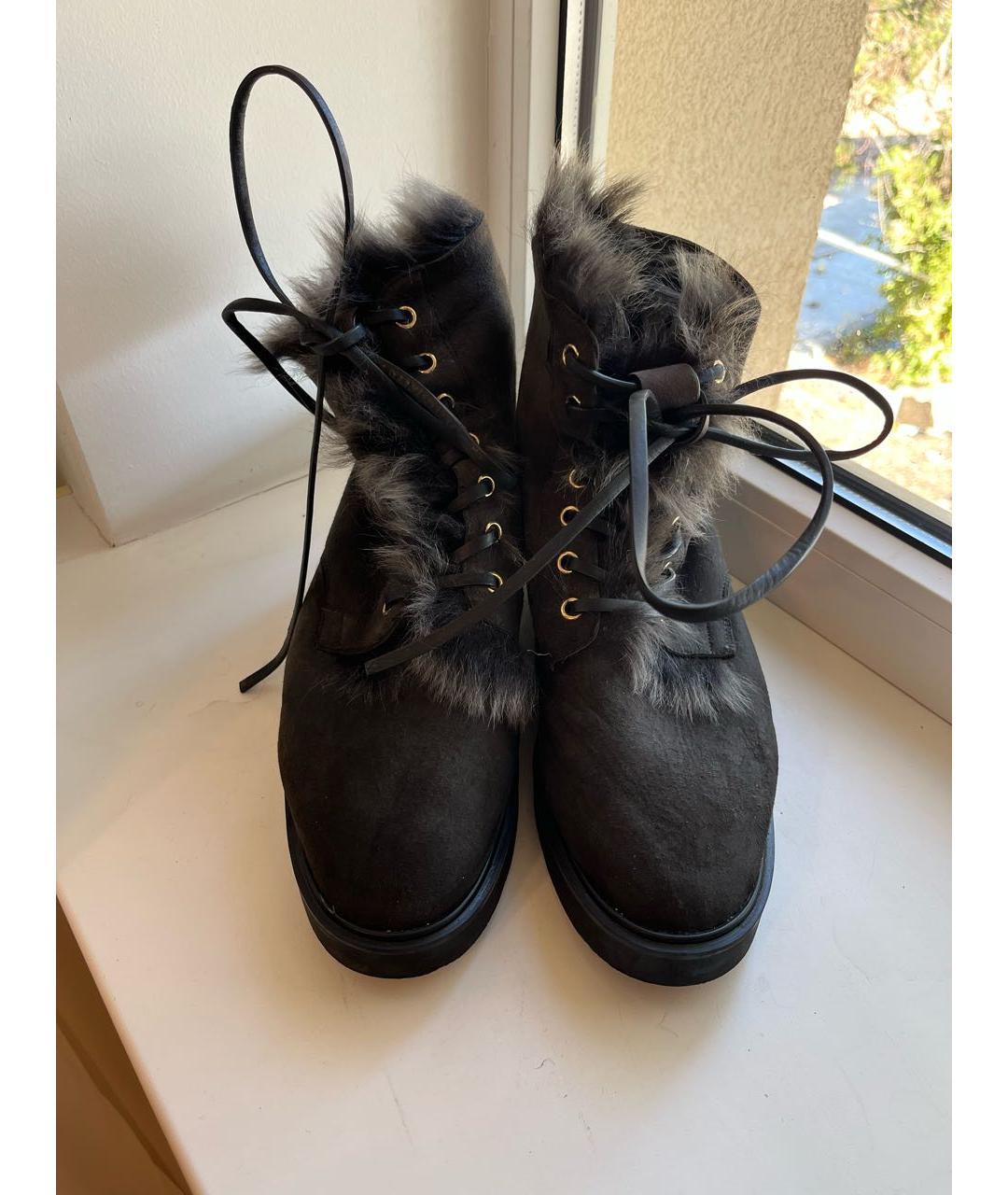 STUART WEITZMAN Серые замшевые ботинки, фото 2