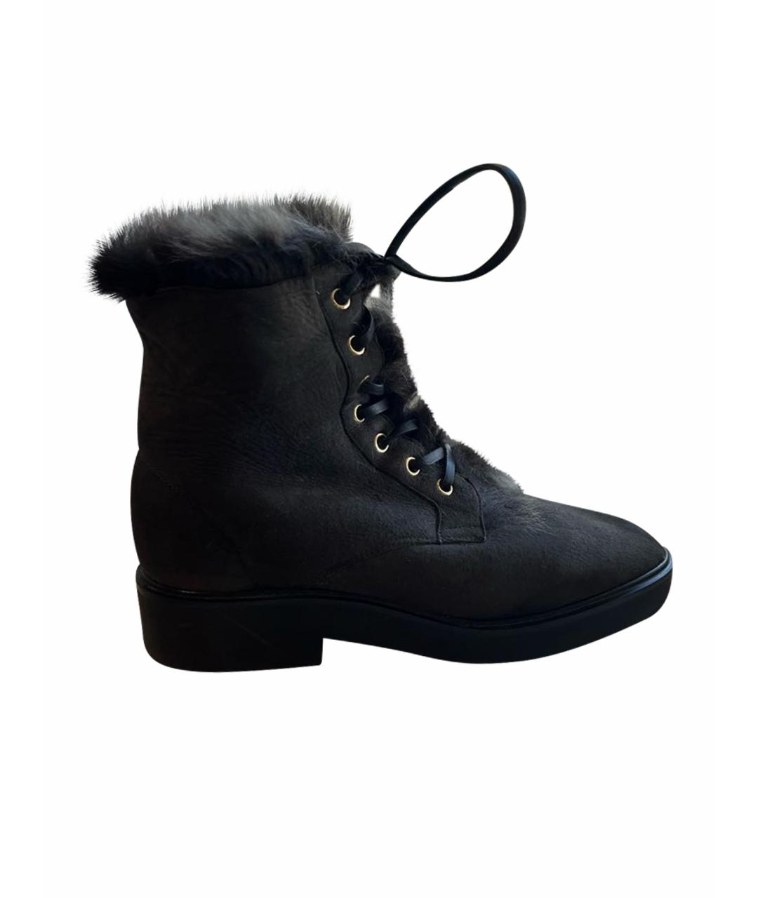 STUART WEITZMAN Серые замшевые ботинки, фото 1